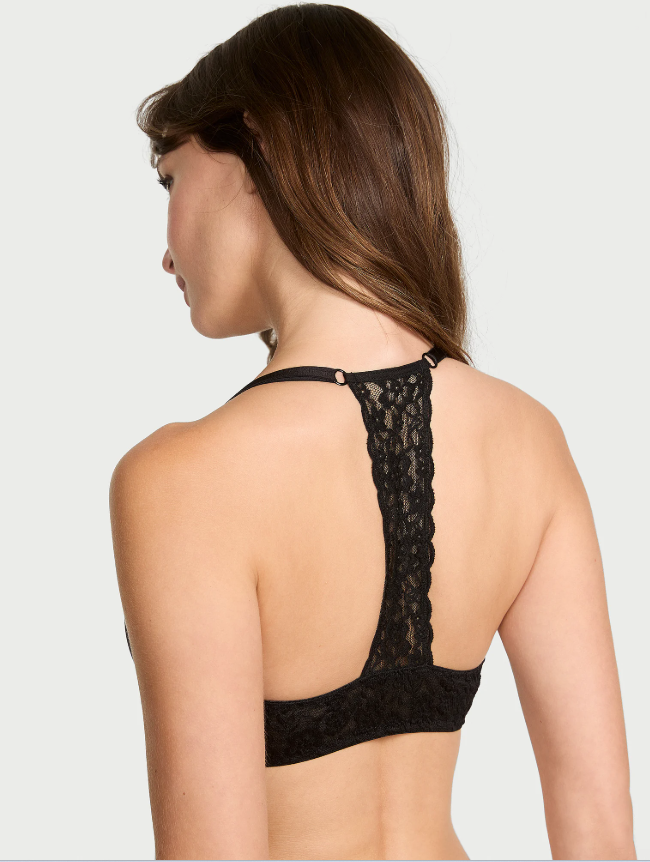 DUMMY - Brasier Victoria Secret  de media copa con cierre frontal, forro ligero y encaje liso 36C